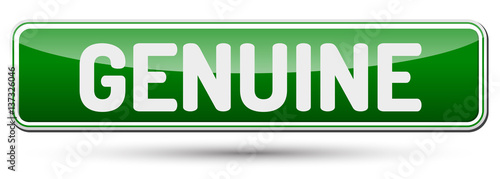 Genuine - Abstract beautiful button with text.