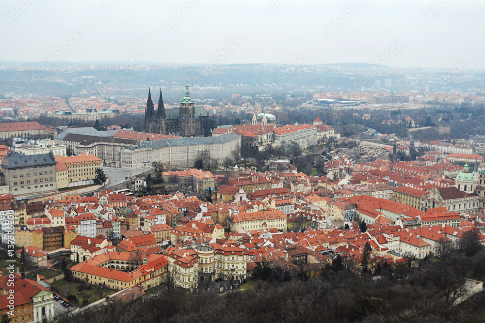Castello di Praga e vista sulla città Repubblica Ceca 