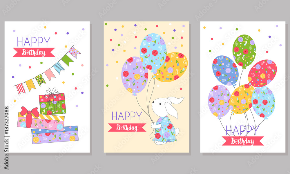 3 children's backgrounds for greeting card 3 children's backgrounds for greeting card