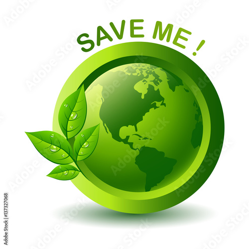 Vector Green Save Me Label