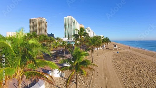 Wallpaper Mural Sunrise at Fort Lauderdale Beach aerial video Torontodigital.ca