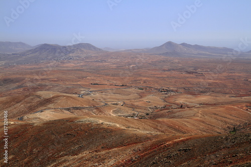 Volcanic Lanscape. Panoramic view on Fuerteventura
