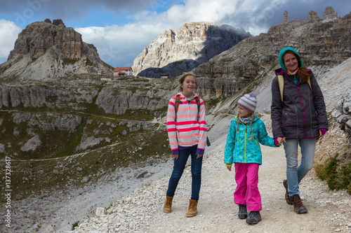 family at the Dolomites