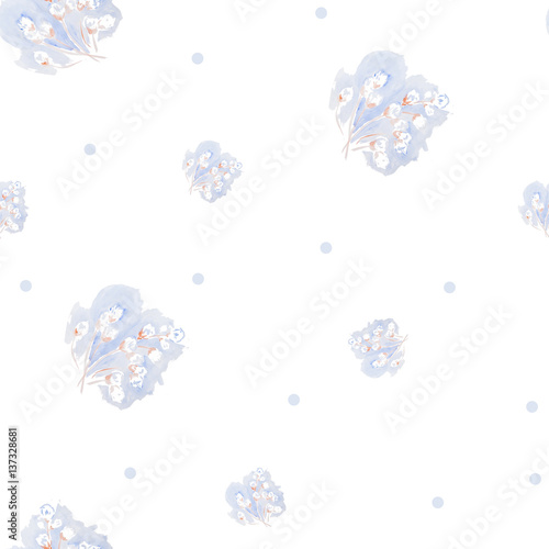 hand painted watercolor flowers pattern