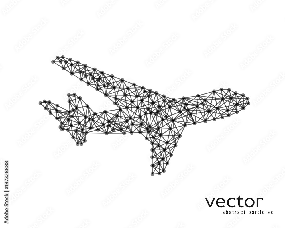 Abstract vector illustration of plane. Abstract vector illustration of plane.