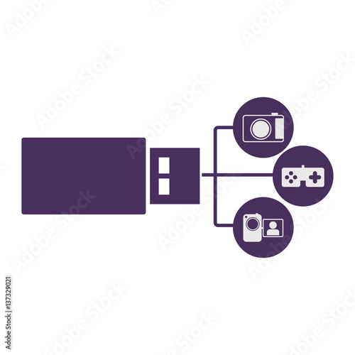 pen drive hosting data center icon image, vecctor illustration