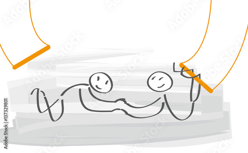 Teamwork am Trapez