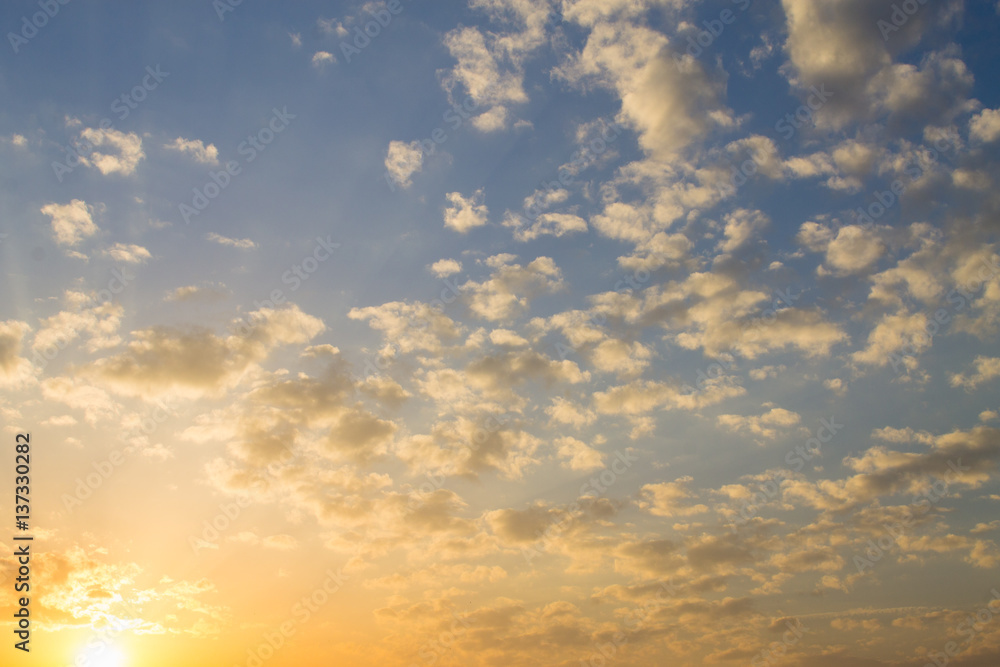 Obraz premium sunset sky background