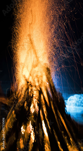 New Years Eve by a bonfire