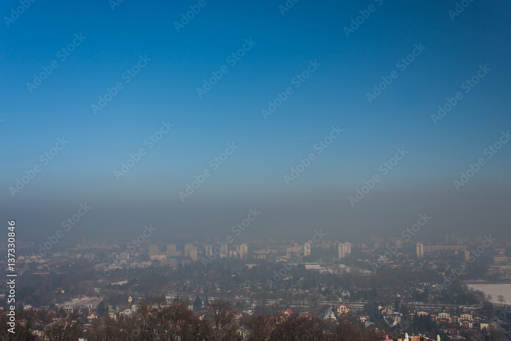Smog in Cracow, Poland