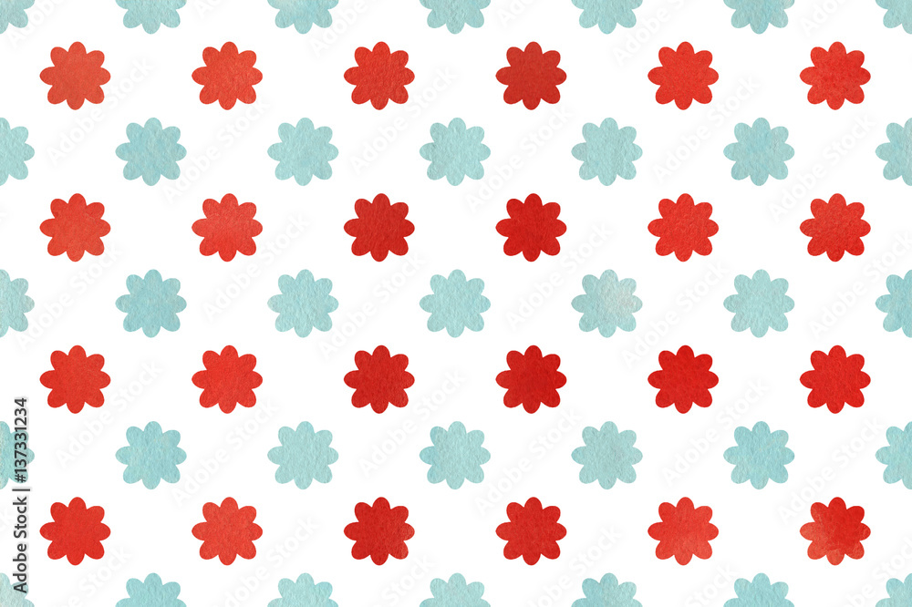 Watercolor flowers pattern. Watercolor flowers pattern.