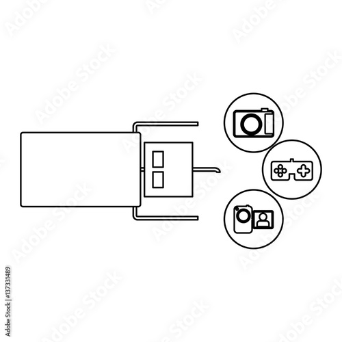 pen drive hosting data center icon image, vecctor illustration