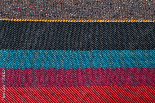 Background - traditional balkan woven textile and color stripes