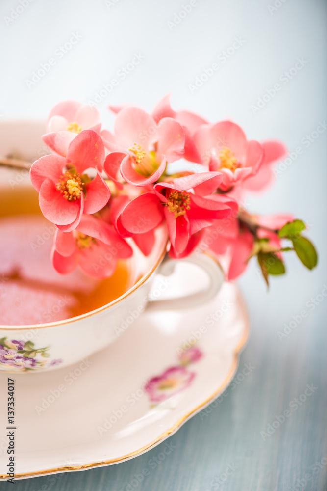 chamomile tea in a glass cup on wooden background chamomile tea in a glass cup on wooden background