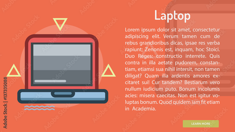 Laptop Conceptual Banner Laptop Conceptual Banner