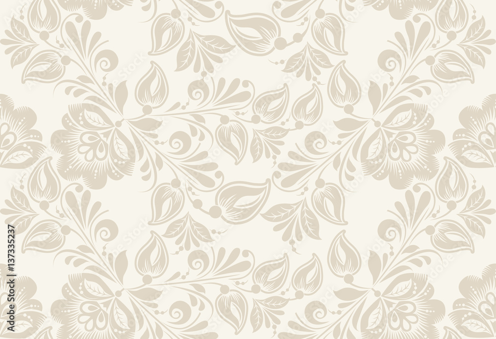 Vintage floral seamless pattern. . Seamless texture with flowers. Endless floral pattern.