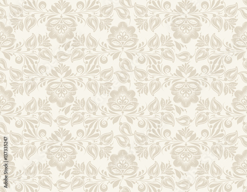  Floral vintage rustic seamless pattern. Background can be used for wallpaper, fills, web page, surface textures.
