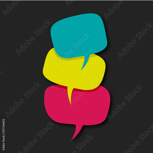 bulle dialogue coloré