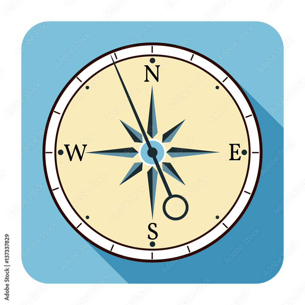 Compasses flat icons. Vector illustration. Compasses flat icons. Vector illustration.