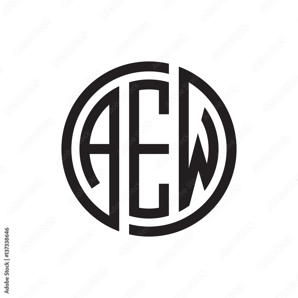 initial three letter logo circle black initial three letter logo circle black