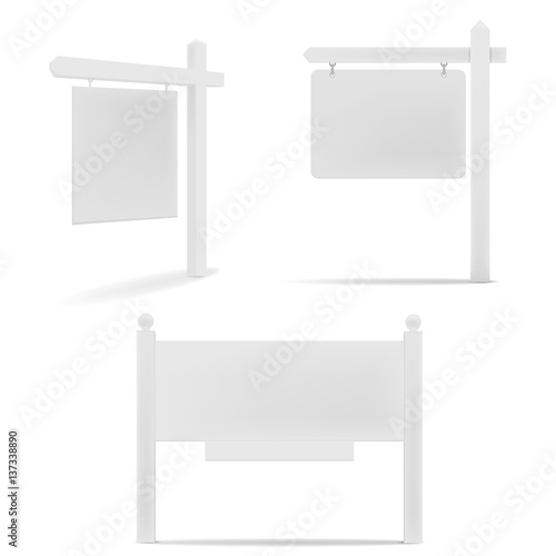 Blank real estate sign