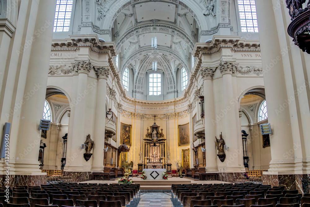 St Aubin's Cathedral, in Namur, Belgium.
