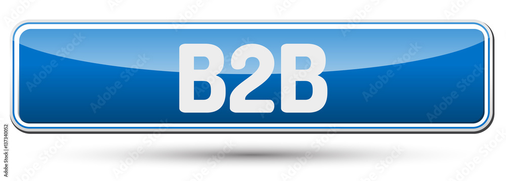 B2B - Abstract beautiful button with text. B2B - Abstract beautiful button with text.