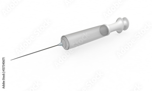 3d illustration of syringe; isolated on white