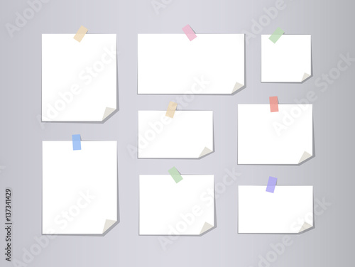 Set of paper banners. Vector illustration.