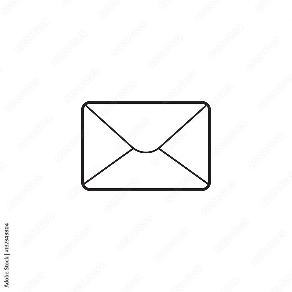 Email thin line icon, letter outline vector logo illustration, open envelope linear pictogram isolated on white Email thin line icon, letter outline vector logo illustration, open envelope linear pictogram isolated on white