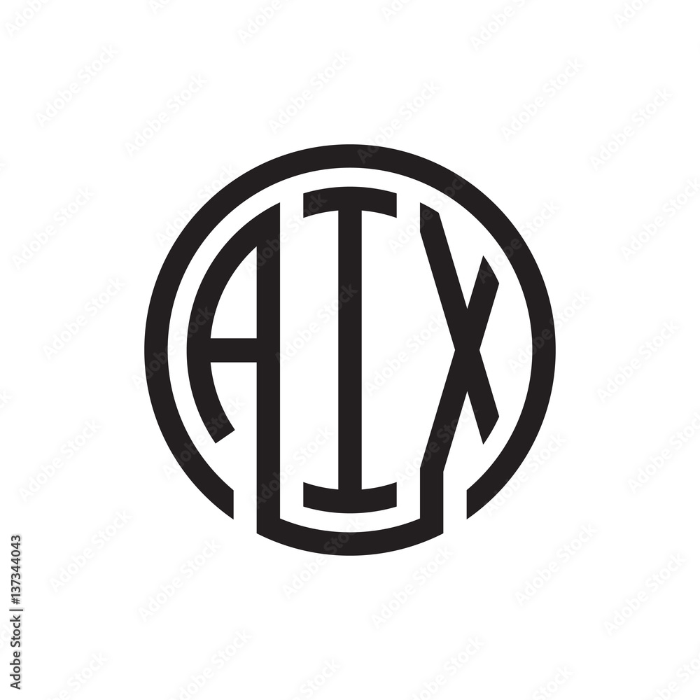 initial three letter logo circle black initial three letter logo circle black