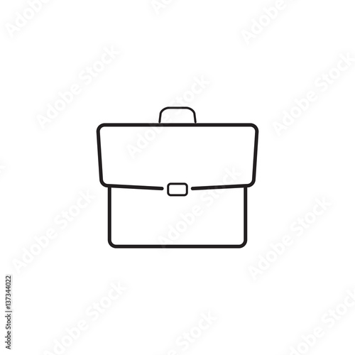 briefcase line icon, portfolio outline vector logo illustration, linear pictogram isolated on white
