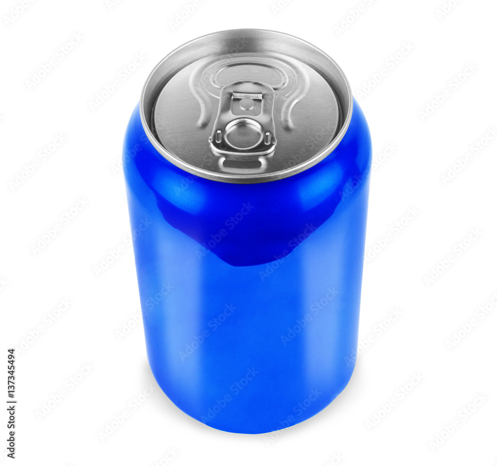Blank Blue Soda Can