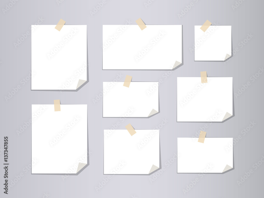 Set of paper banners. Vector illustration. Set of paper banners. Vector illustration.