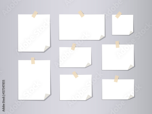 Set of paper banners. Vector illustration.