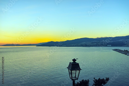 Amazing Sunset view of Kavala, East Macedonia and Thrace, Greece