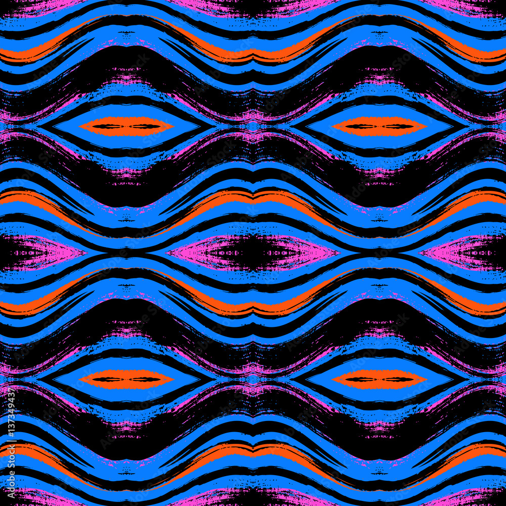 Stylish purple eye pattern with a dry brush effect