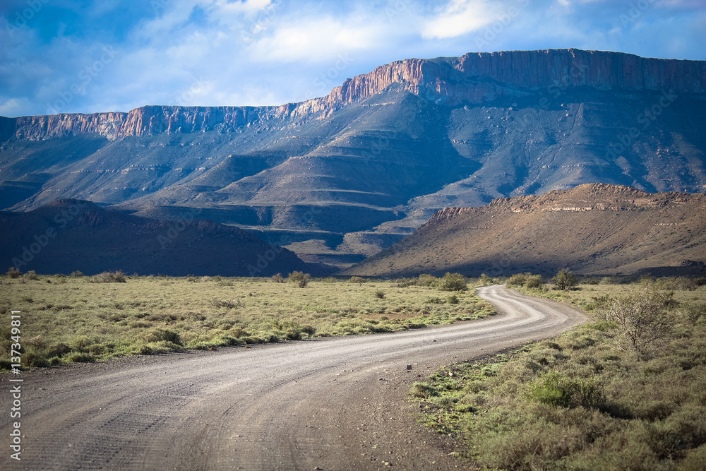 Landscape of: Traveling by motorhome in Karoo National Park – South Africa