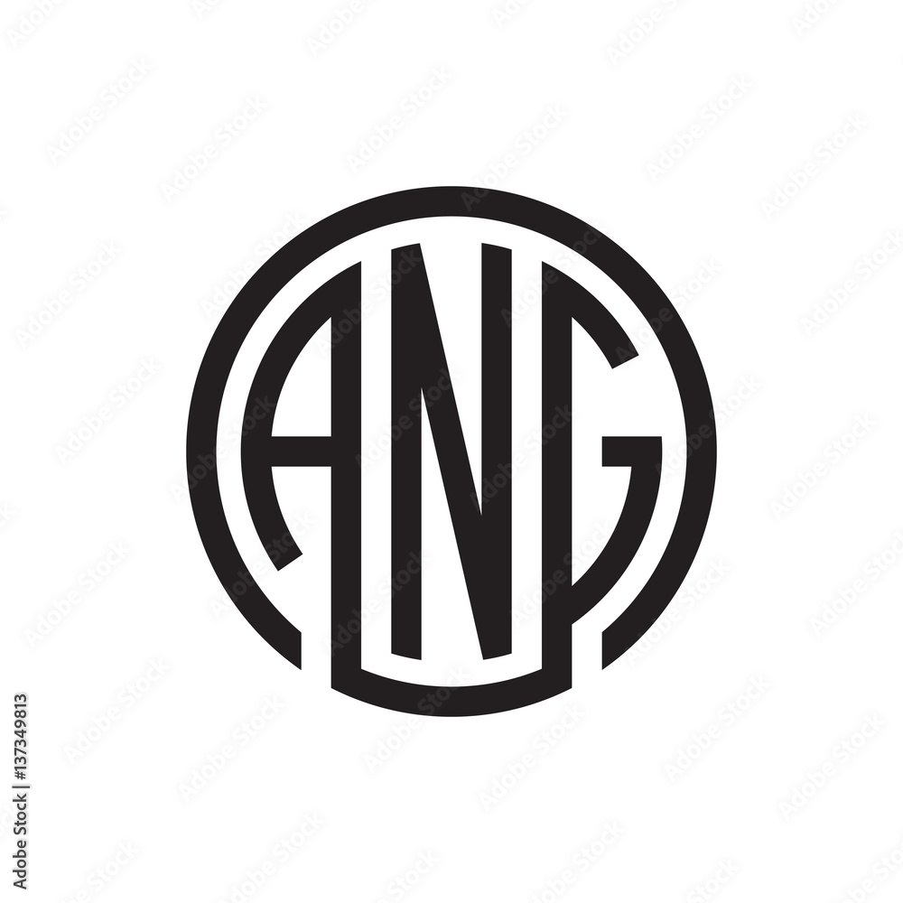 initial three letter logo circle black initial three letter logo circle black