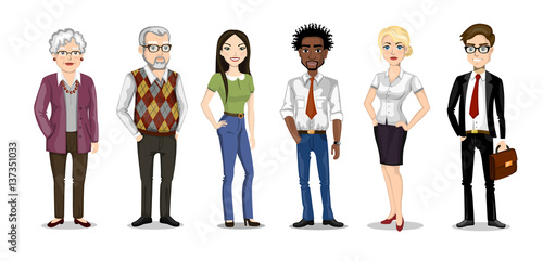 set of people of different nationalities and ages