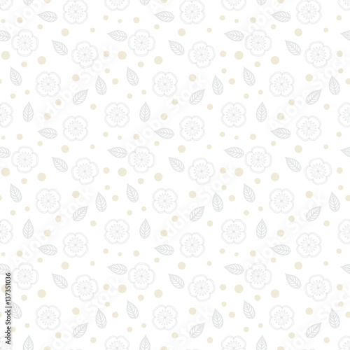 White floral texture with small ditsy flowers