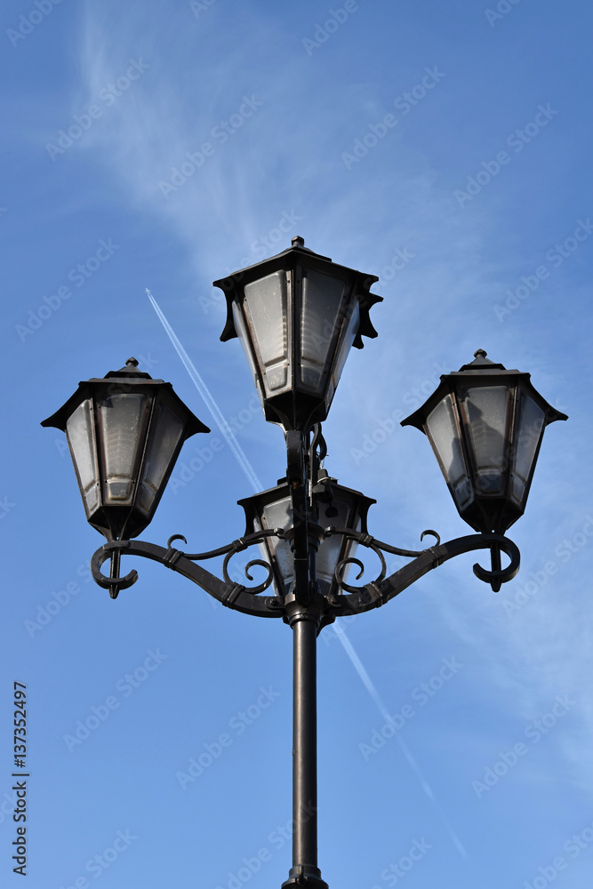 Decorative street lamp - obrazy, fototapety, plakaty 