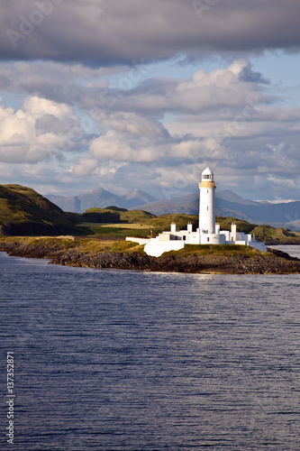 The Eilean Musdile lighthouse on Lismore between Oban and Isle of Mull