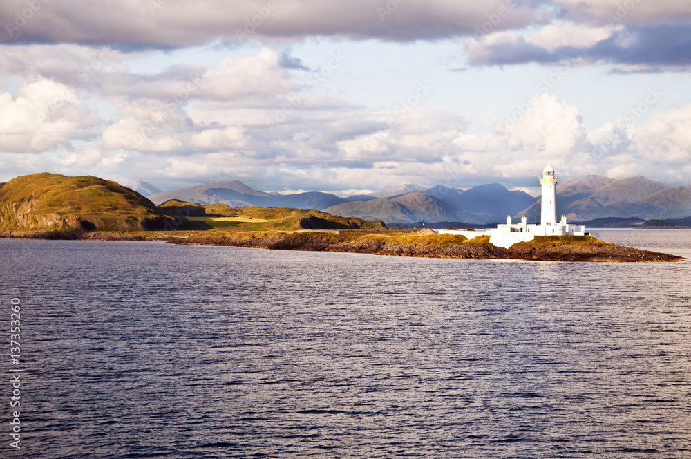 The Eilean Musdile Lighthouse between Oban and Isle of Mull