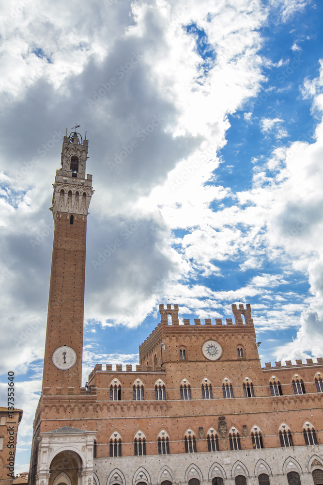 Torre del Mangia in Siena, Italy