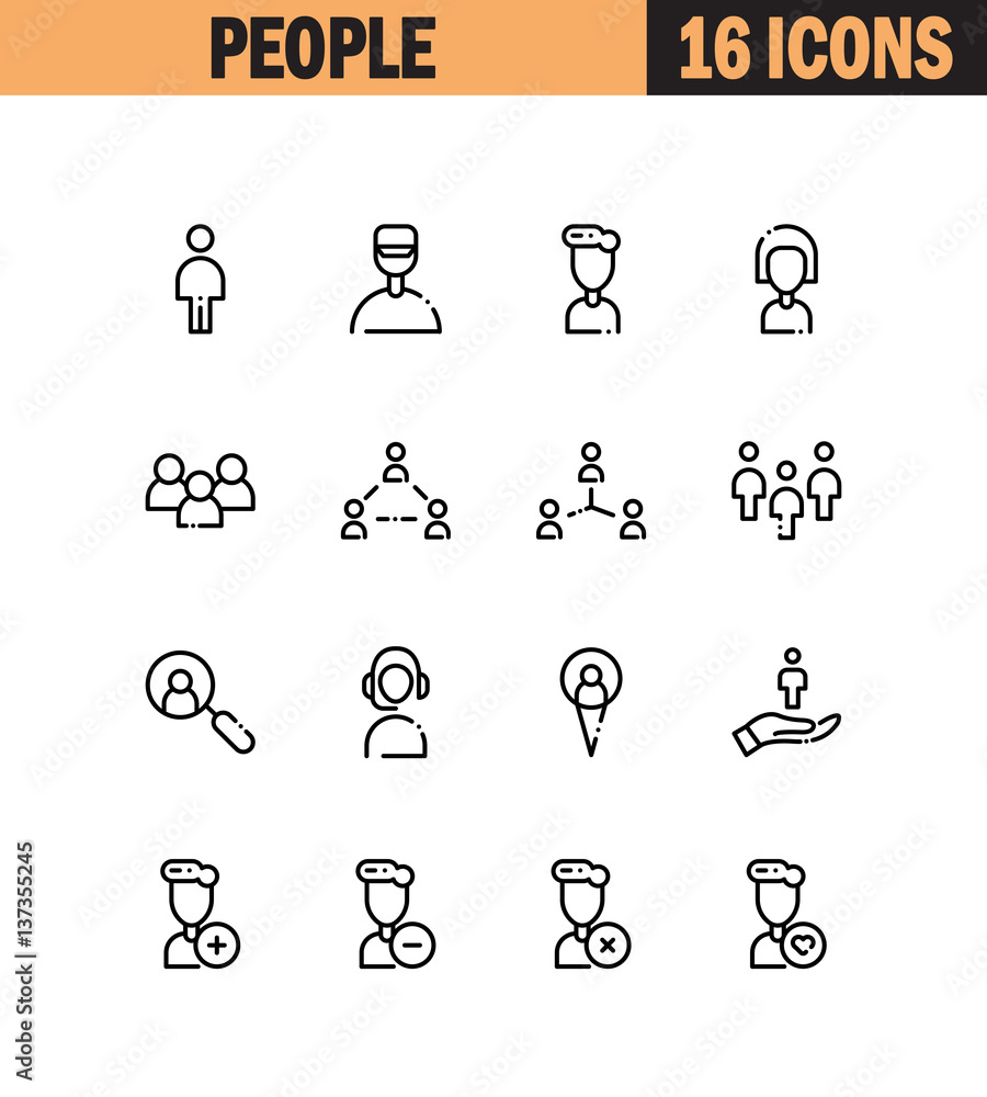 People icon set People icon set