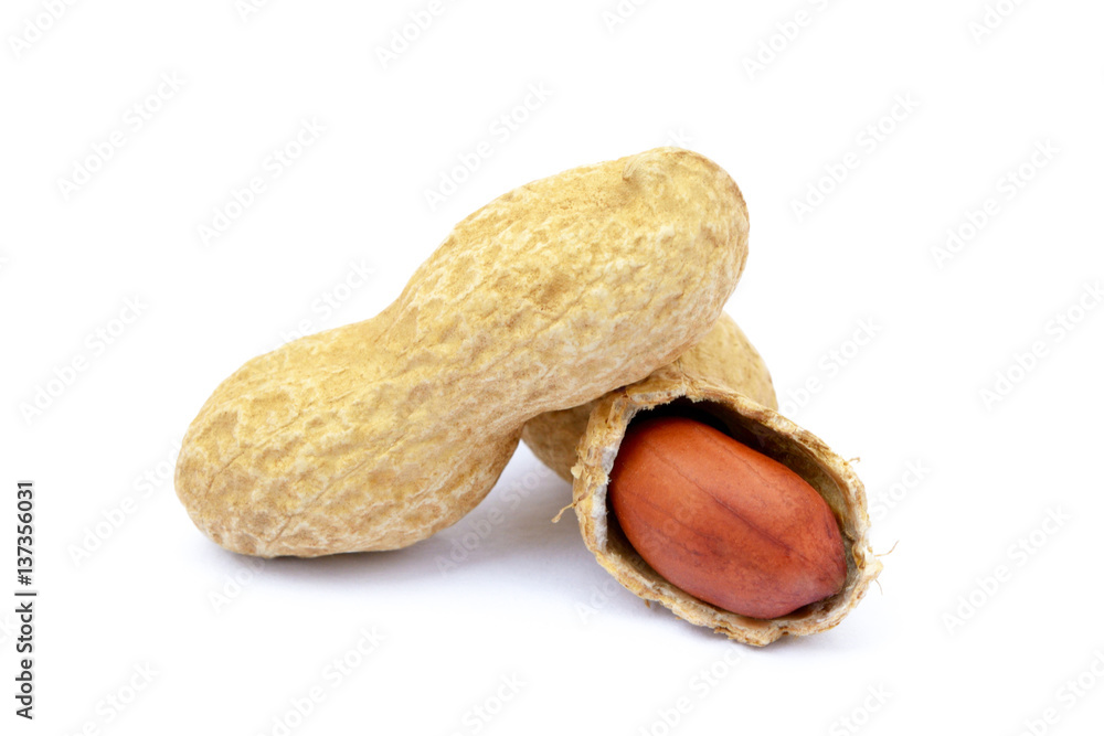 Peanuts in shell isolated on white background Peanuts in shell isolated on white background