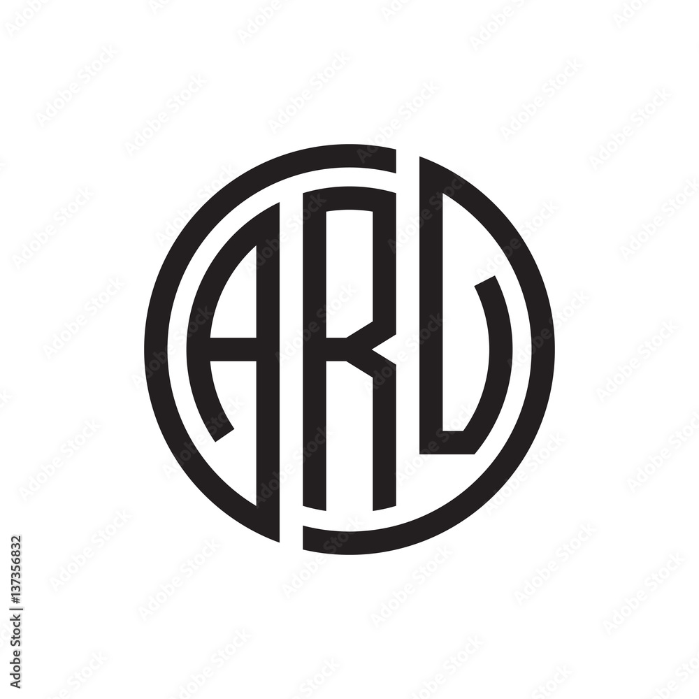 initial three letter logo circle black initial three letter logo circle black