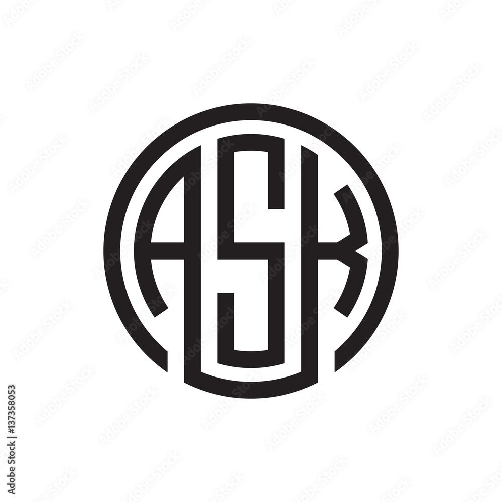initial three letter logo circle black initial three letter logo circle black