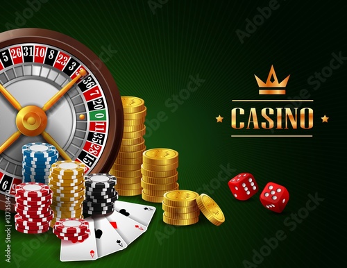 Casino background with gambling element